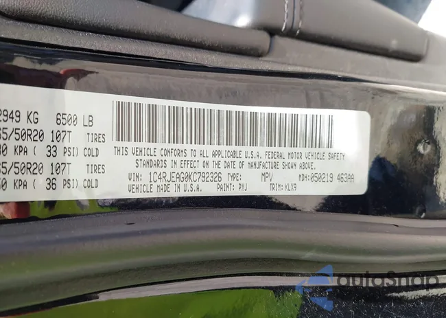 1C4RJEAG0KC792326: 42723345