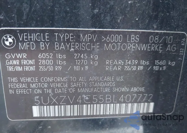 5UXZV4C55BL407772: 42723394