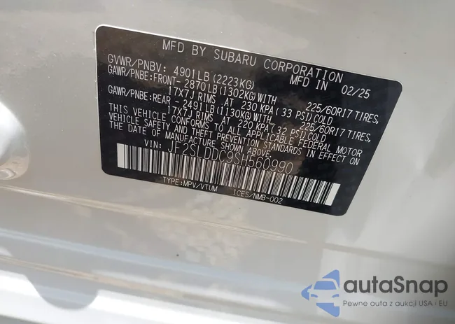 JF2SLDDC9SH560990: 42723456