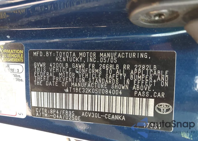 4T1BE32K05U084004: 42723528