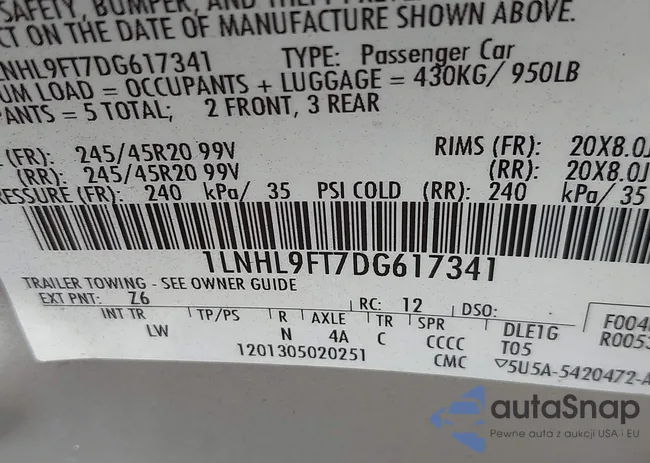 1LNHL9FT7DG617341: 42723688