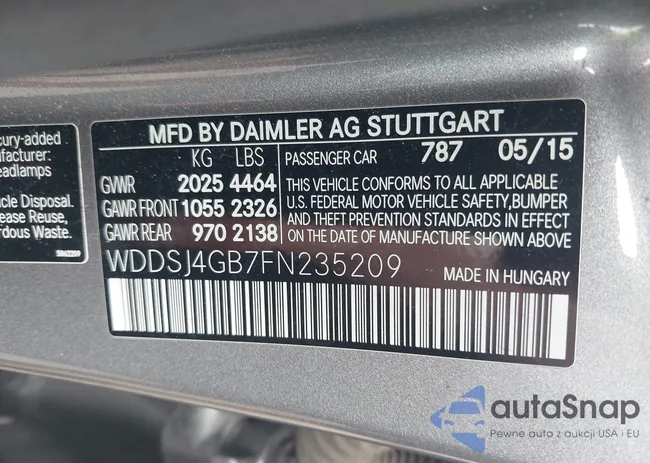 WDDSJ4GB7FN235209: 42723692