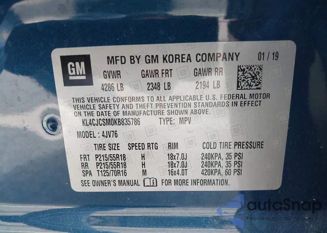 KL4CJCSM0KB835786: 42723115