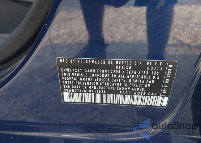 3VWD07AJ6EM417996: 42723125