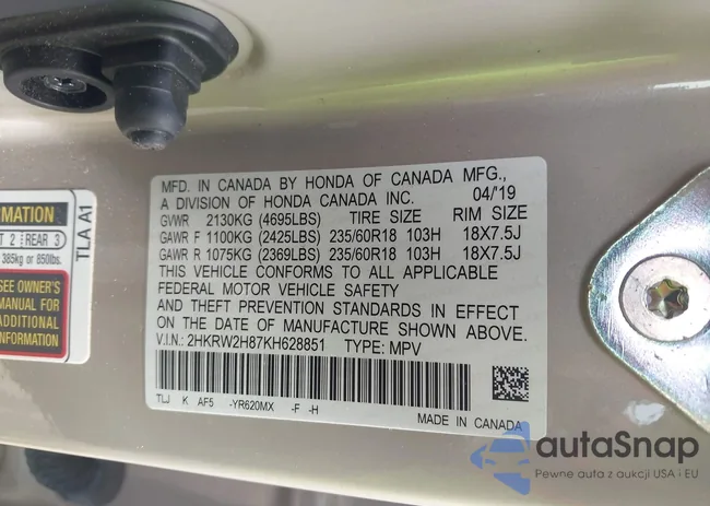 2HKRW2H87KH628851: 42724399