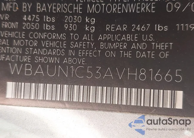 WBAUN1C53AVH81665: 42724442