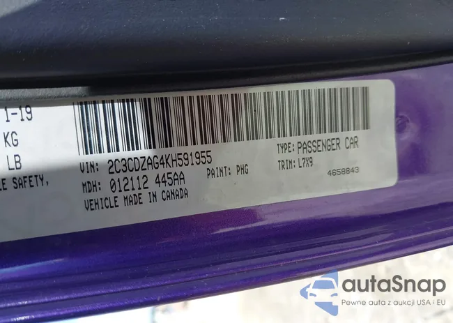 2C3CDZAG4KH591955: 42724540