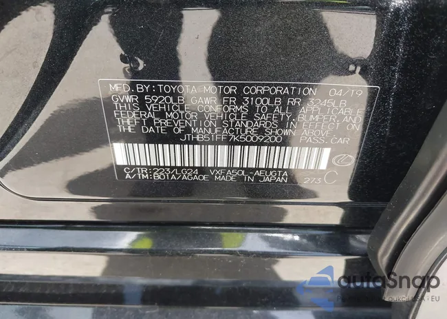 JTHB51FF7K5009200: 42724648