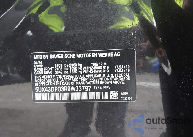 5UX43DP03R9W33797: 42723926