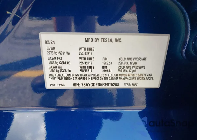 7SAYGDED5RF015208: 42723983