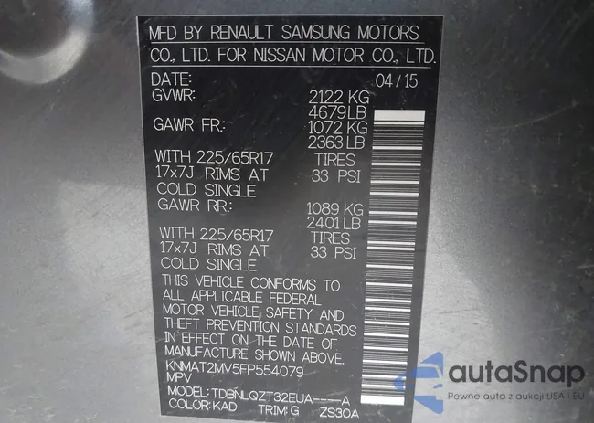 KNMAT2MV5FP554079: 42725211