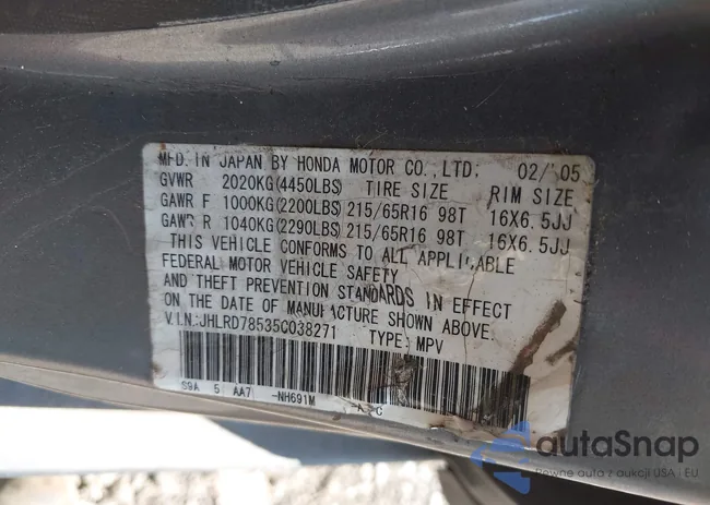 JHLRD78535C038271: 42725513