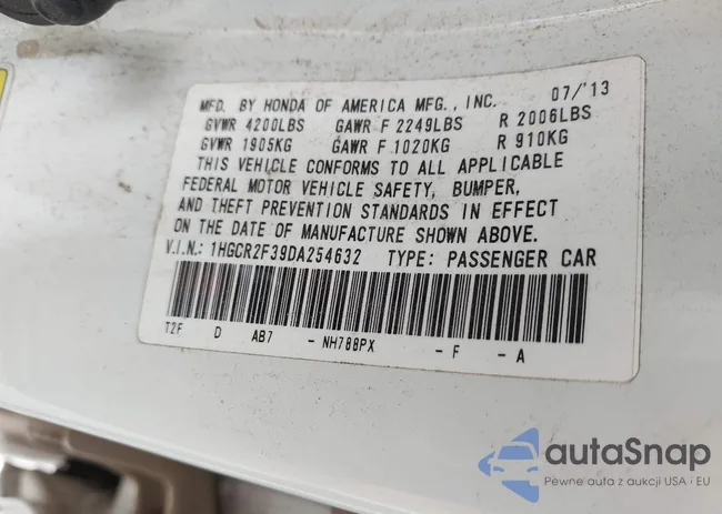 1HGCR2F39DA254632: 42725572