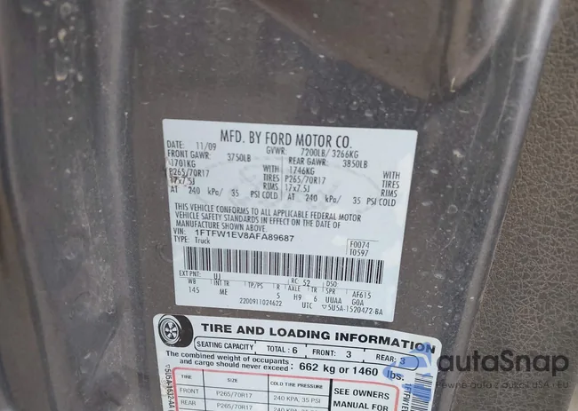 1FTFW1EV8AFA89687: 42725633