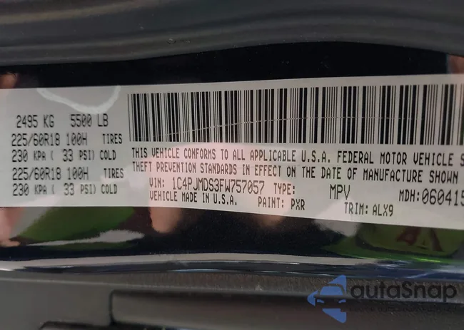 1C4PJMDS3FW757057: 42726418