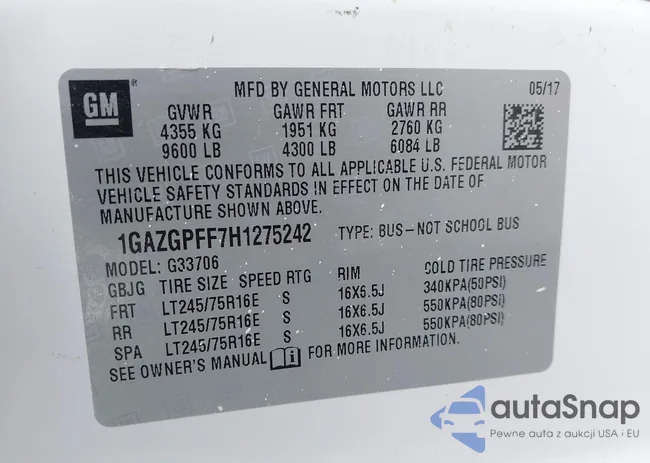 1GAZGPFF7H1275242: 42725932