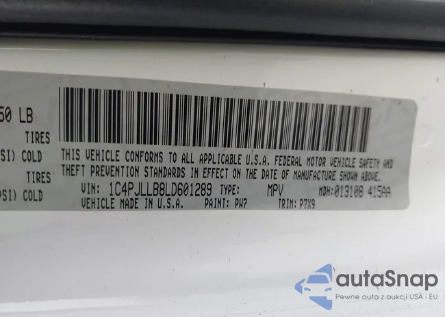 1C4PJLLB8LD601289: 42725984