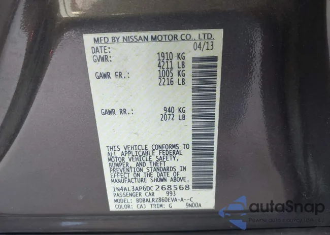 1N4AL3AP6DC268568: 42726105