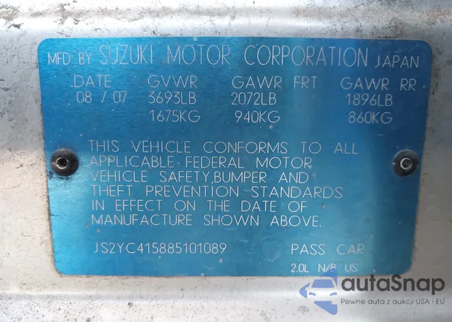 JS2YC415885101089: 42727191