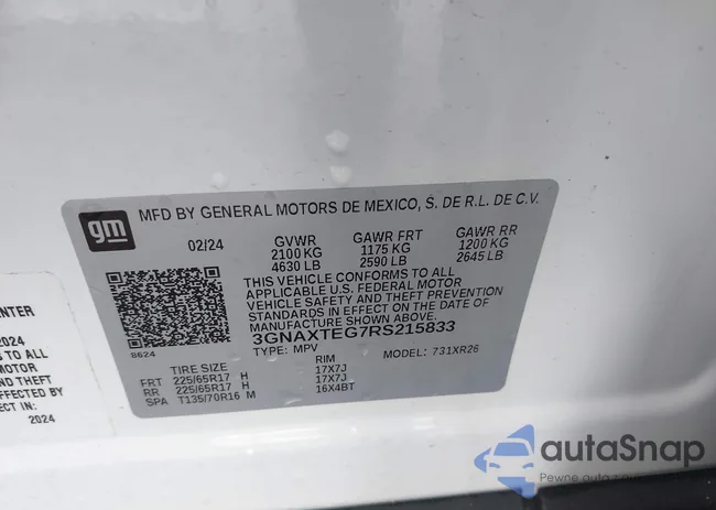 3GNAXTEG7RS215833: 42727224