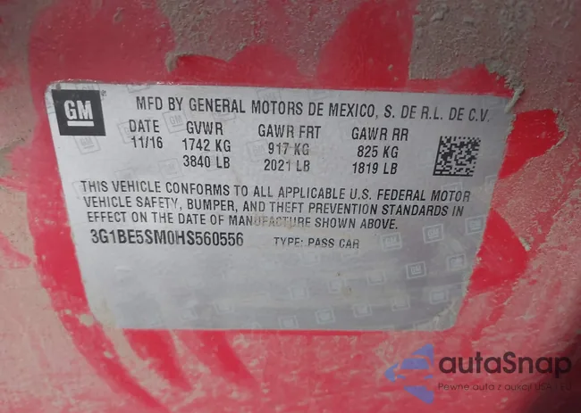 3G1BE5SM0HS560556: 42727279