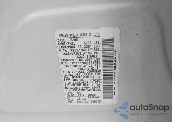 JN8AS5MT8AW000234: 42727295