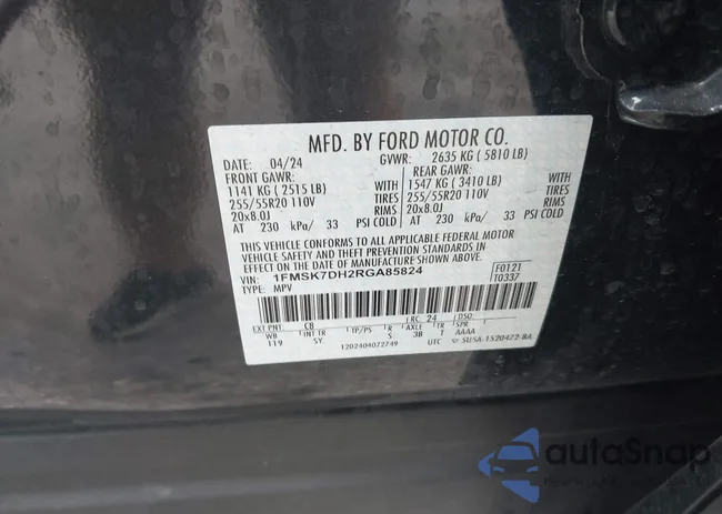 1FMSK7DH2RGA85824: 42727375