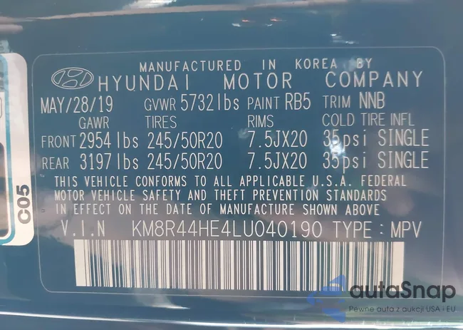 KM8R44HE4LU040190: 42727413