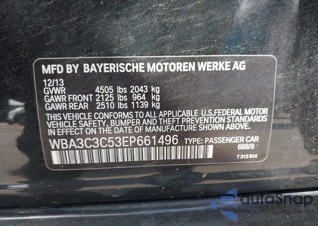 WBA3C3C53EP661496: 42727443