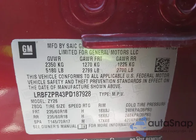 LRBFZPR43PD187928: 42727474