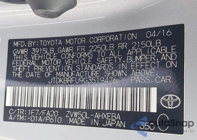 JTDKBRFU9G3519476: 42727613