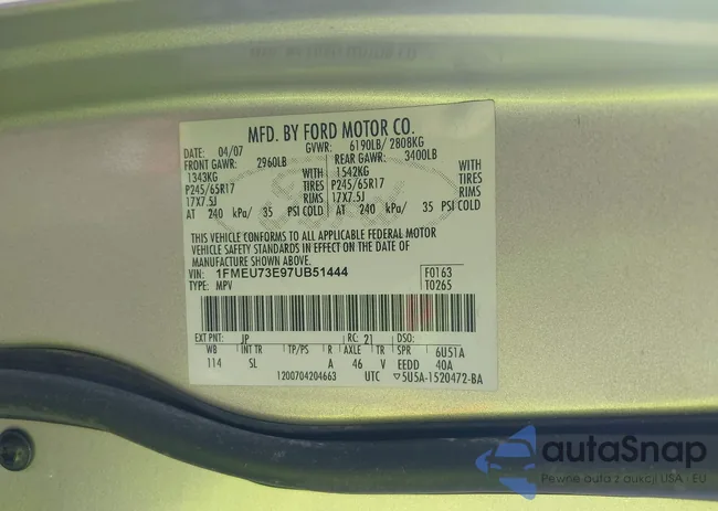 1FMEU73E97UB51444: 42727666