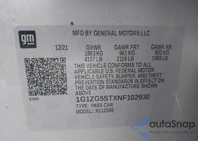 1G1ZG5STXNF102930: 42727691