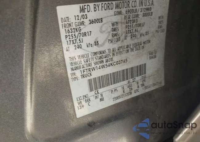 1FTRW14W54KC03745: 42726871