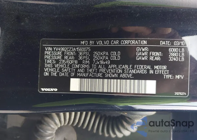 YV4982CZ3A1560075: 42728317