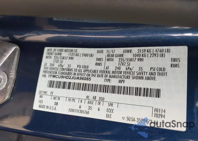 1FMCU9HD2JUA96085: 42728455