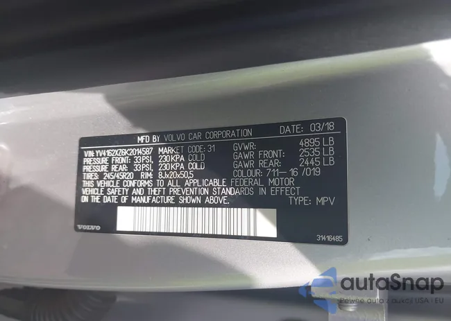 YV4162XZ6K2014587: 42728462