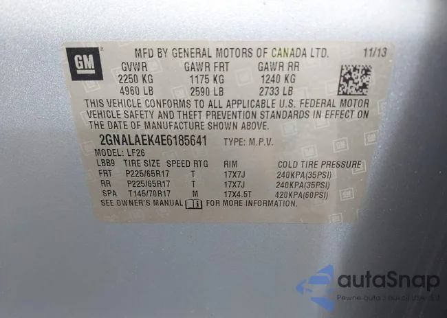 2GNALAEK4E6185641: 42728567