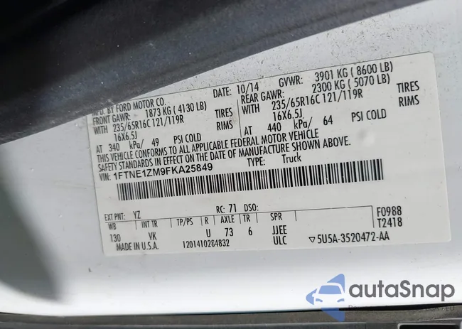 1FTNE1ZM9FKA25849: 42728584