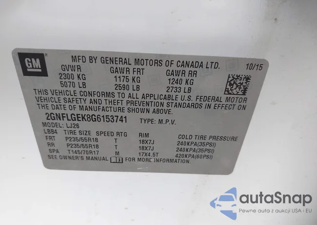 2GNFLGEK8G6153741: 42728618