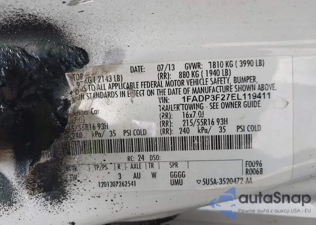 1FADP3F27EL119411: 42728642