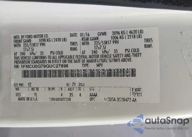 1FMCU0G79GUC27898: 42728649