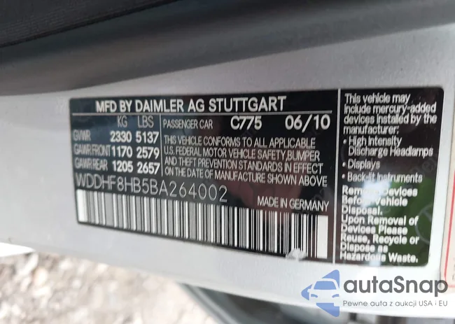 WDDHF8HB5BA264002: 42728690