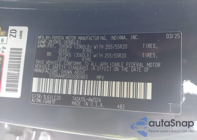 5TDAAAB59SS080883: 42728737