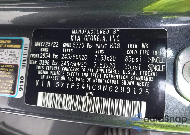 5XYP64HC9NG293126: 42727793