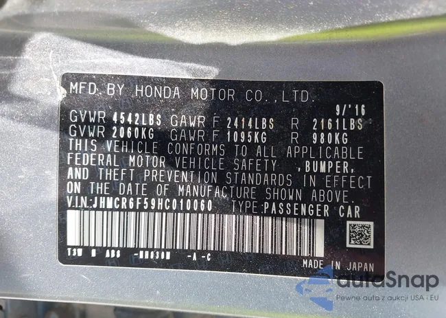 JHMCR6F59HC010060: 42727849