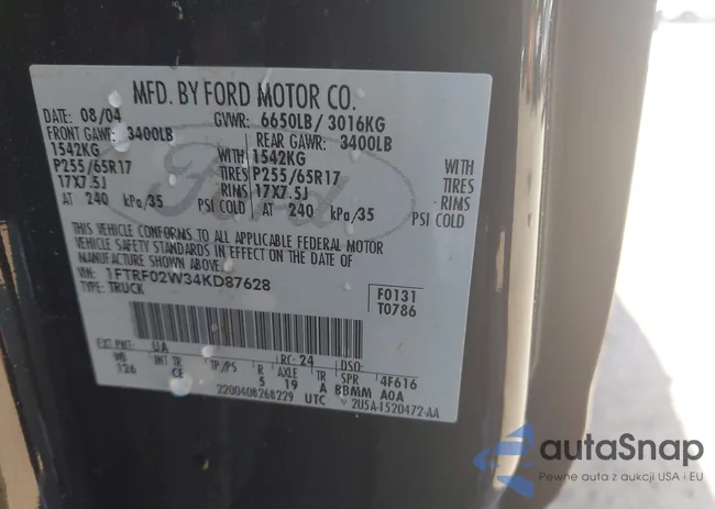 1FTRF02W34KD87628: 42728047