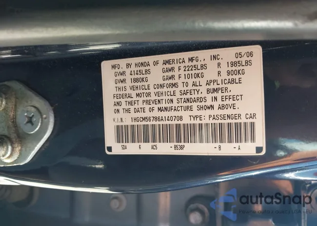 1HGCM56786A140708: 42729151