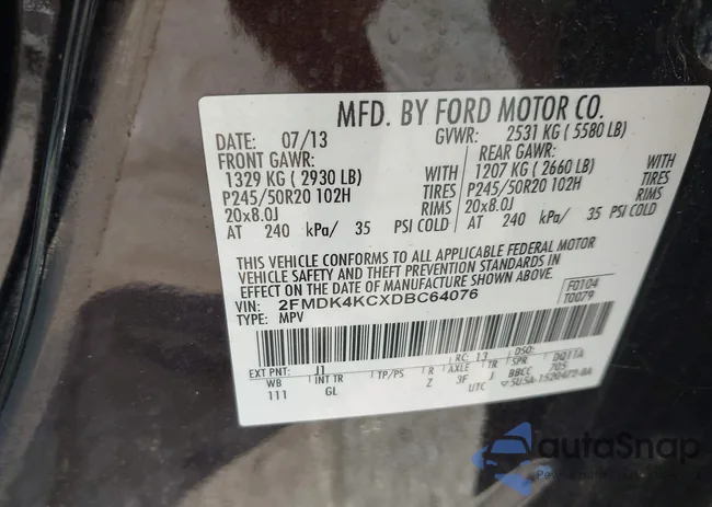 2FMDK4KCXDBC64076: 42729282