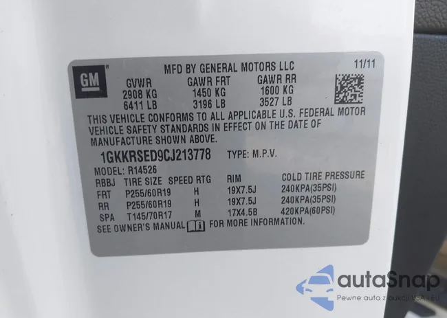 1GKKRSED9CJ213778: 42729356